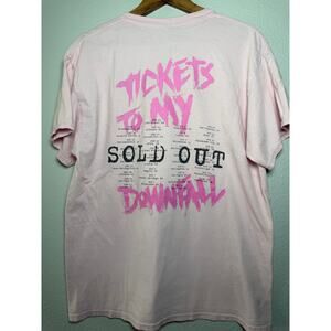 Tickets To My Downfall Tour Tee Pink Graphic T Shirt MGK Pop Punk Medium